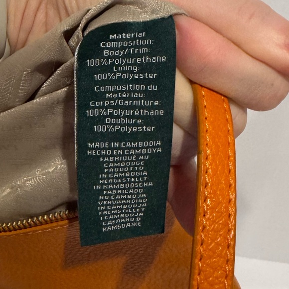 Ralph Lauren Orange‎ Pebble Leather Crossbody Bag - Picture 3 of 6